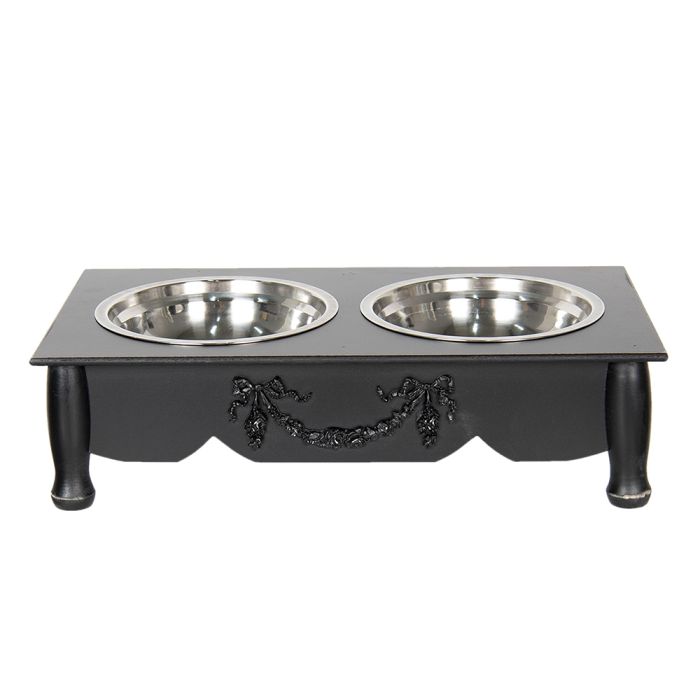 Animal food bowl 41x22x12 cm / 2x500 ml - pcs