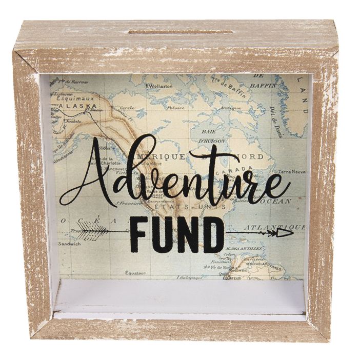Money box Adventure Fund 15x5x15 cm - pcs     