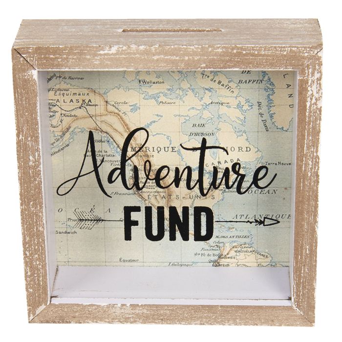 Money box Adventure Fund 15x5x15 cm - pcs