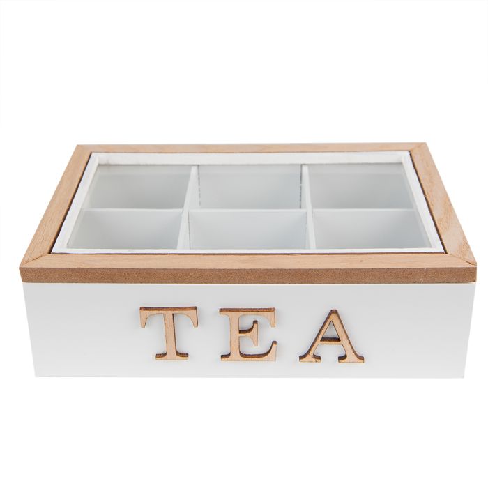 Tea box (6 compartments) 23x17x8 cm - pcs