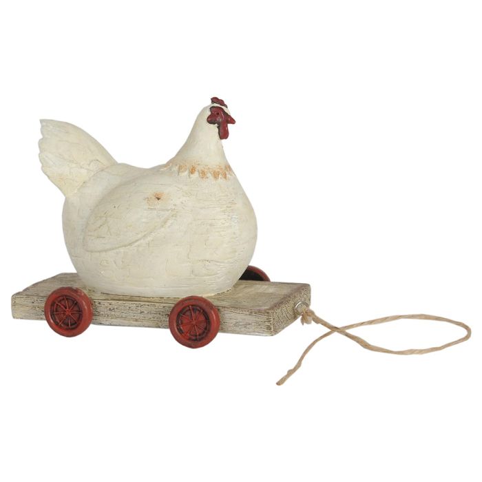 Chicken on wheels 14x6x11 cm - pcs