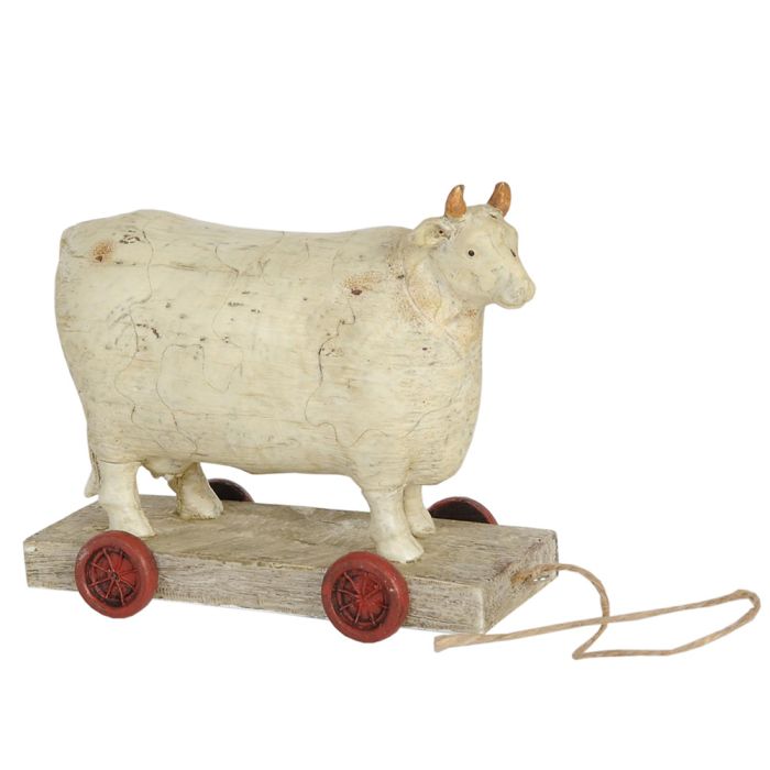 Cow on wheels 14x7x12 cm - pcs