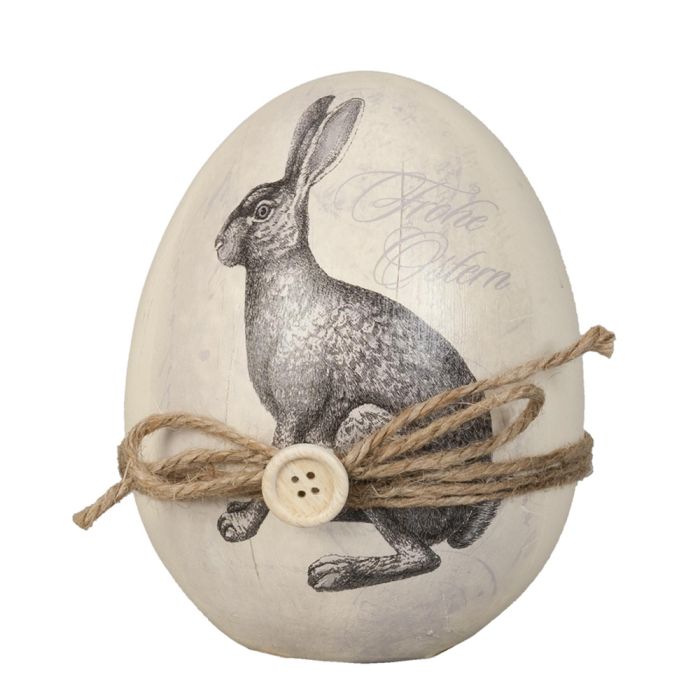 Decoration egg with rabbit ? 12x14 cm - pcs     