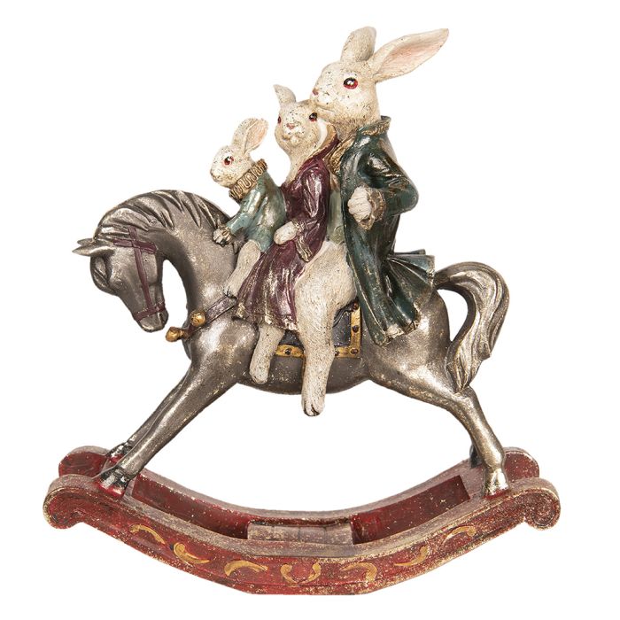 Decoration rabbits and horse 28x11x30 cm - pcs     