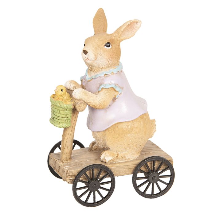 Decoration rabbit on scooter 8x5x13 cm - pcs     