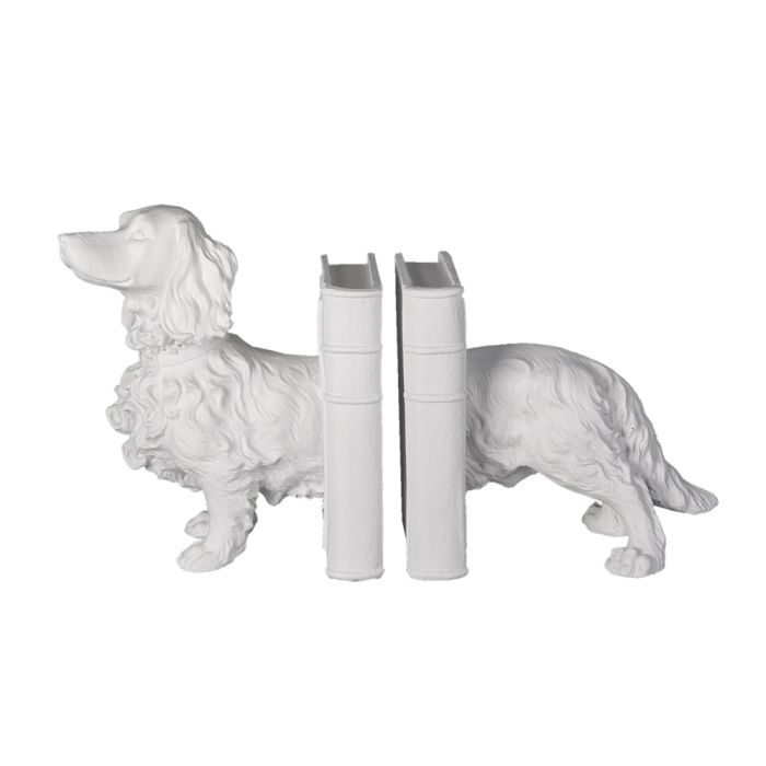 Bookend dog (2) 28x12x22 cm - set (2) 