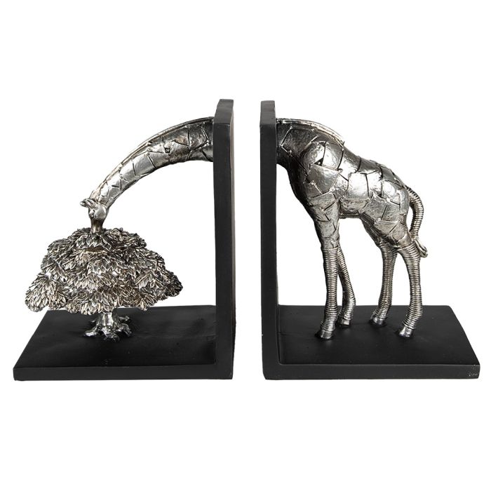 Bookend (2) giraffe 30x10x18 cm - set (2)