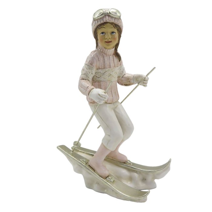 Decoration child on skis 12x8x19 cm - pcs