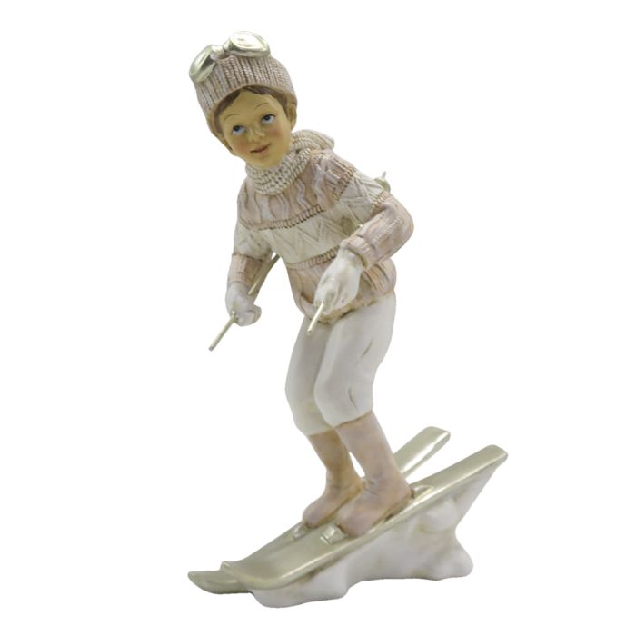 Decoration child on skis 12x8x19 cm - pcs