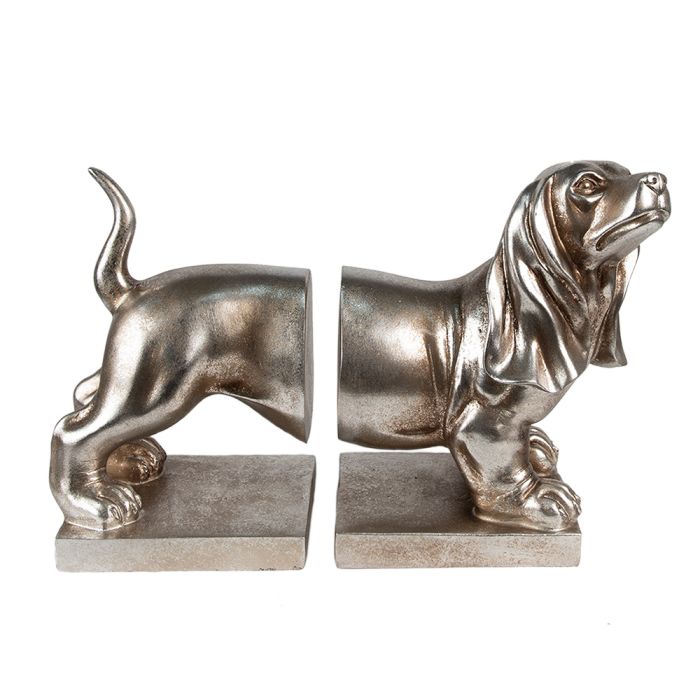 Bookend (2) dog 36x12x19 cm - set