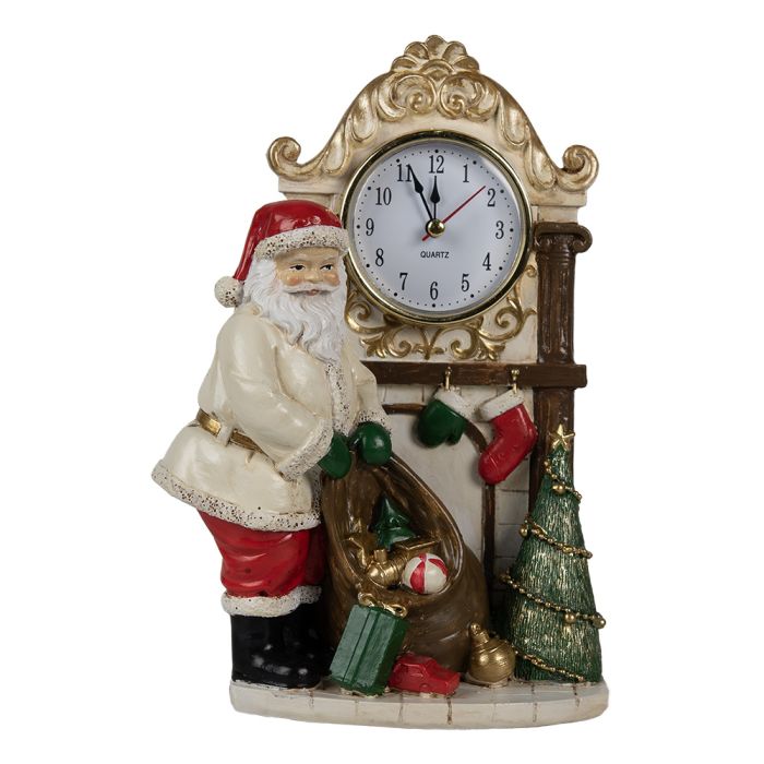 Decoration Santa with clock 15x7x22 cm - pcs