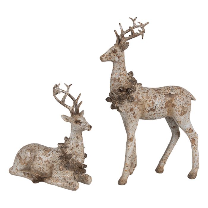 Decoration Deer  (set 2) 12x5x20 / 12x5x12 cm - set (2)