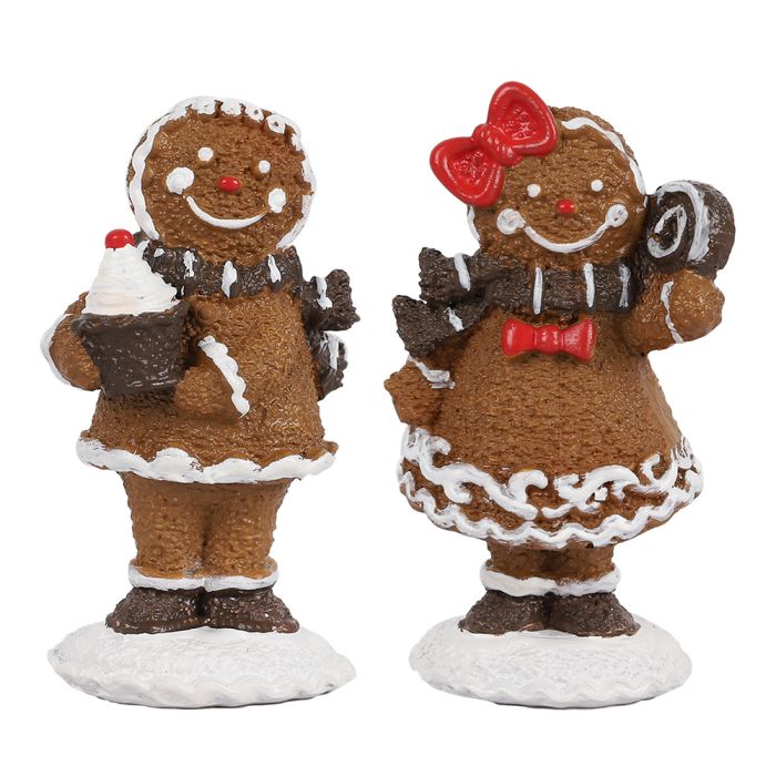 Decoration gingerbread men (2) 2x2x5 / 2x2x5 cm - set (2)