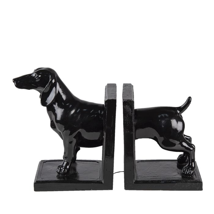 Bookend (2) dog 25x9x15 cm - set