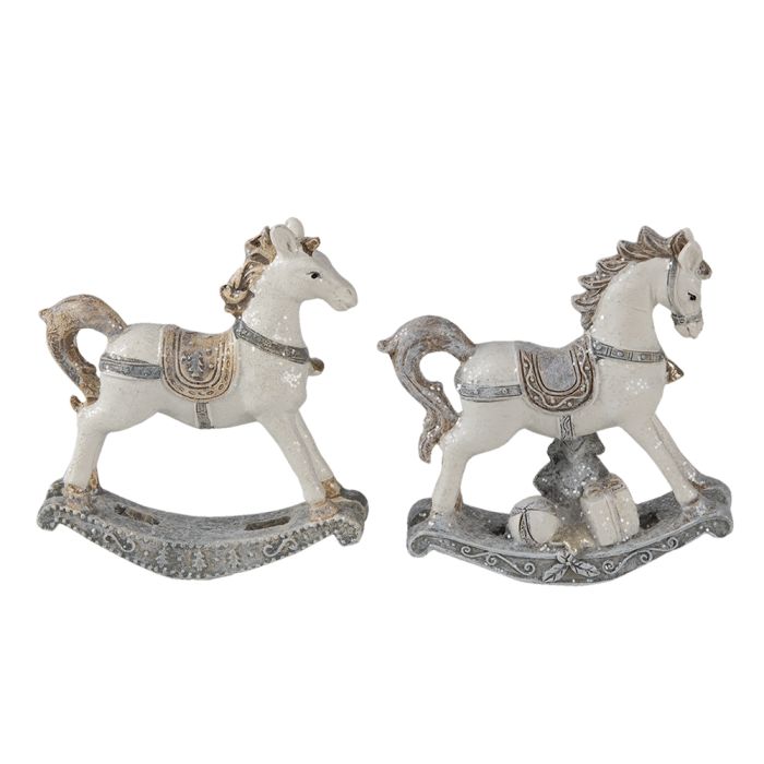 Decoration rocking-horse (2) 7x2x8 cm - set (2)