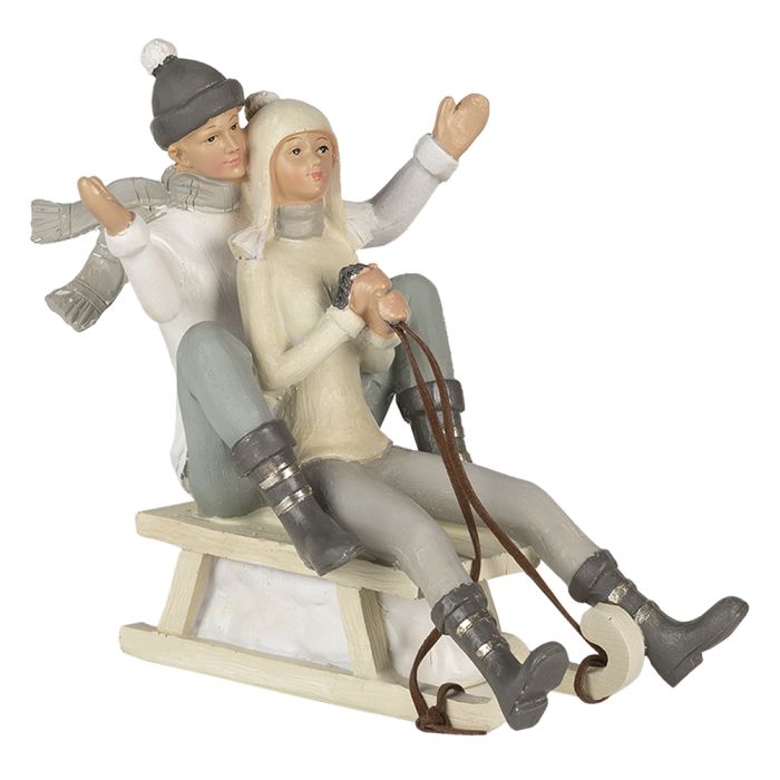 Sledge couple 19x14x17 cm - pcs