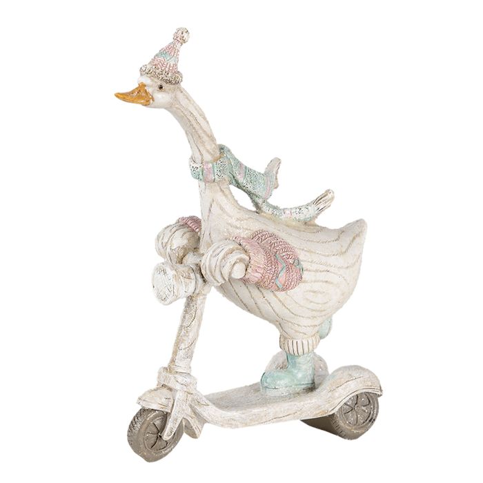 Decoration goose on scooter 14x6x19 cm - pcs