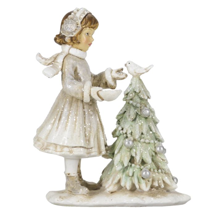 Decoration child with christmas tree 10x5x12 cm - pcs     