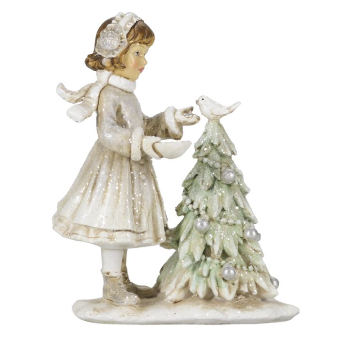 Decoration child with christmas tree 10x5x12 cm - pcs