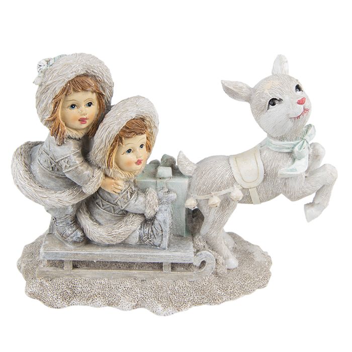 Decoration children on sledge 16x7x12 cm - pcs