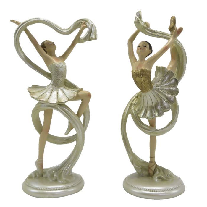 Decoration ballerina (set 2) 9x6x18 cm - set (2) 