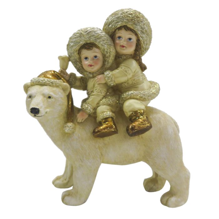 Decoration children with polar bear 13x7x15 cm - pcs