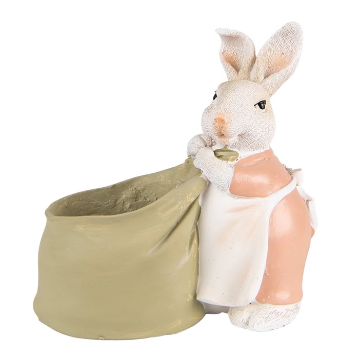 Decoration flowerpot rabbit 15x7x14 cm - pcs