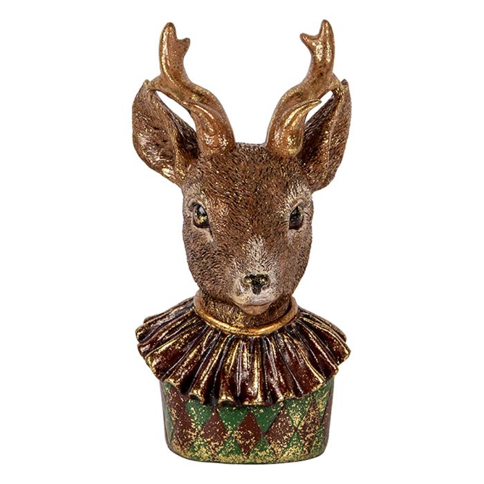 Decoration bust deer 13x11x22 cm - pcs