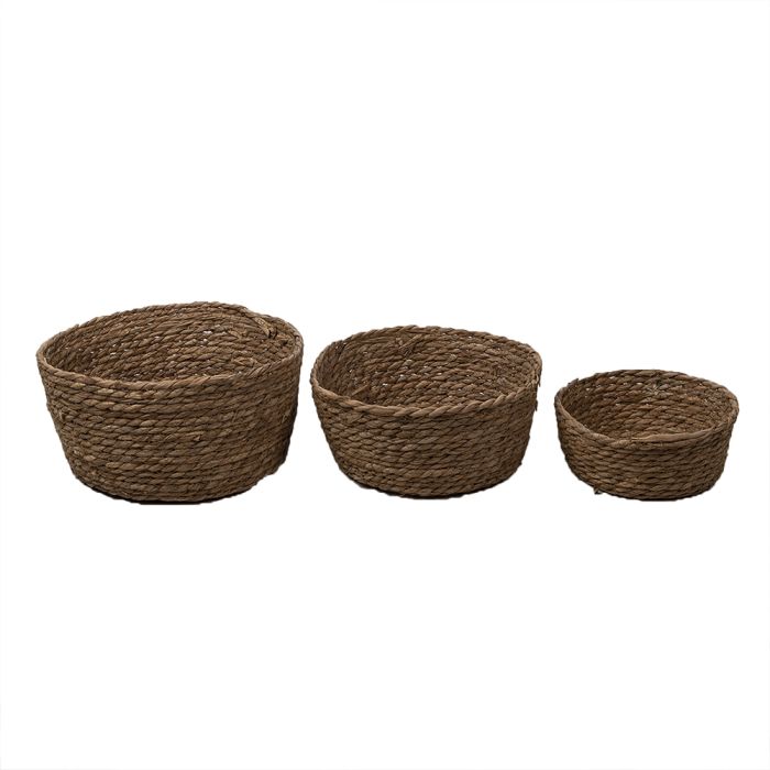 Basket (3) Ø 30x15 / Ø 26x13 / Ø 22x9 cm - set (3)