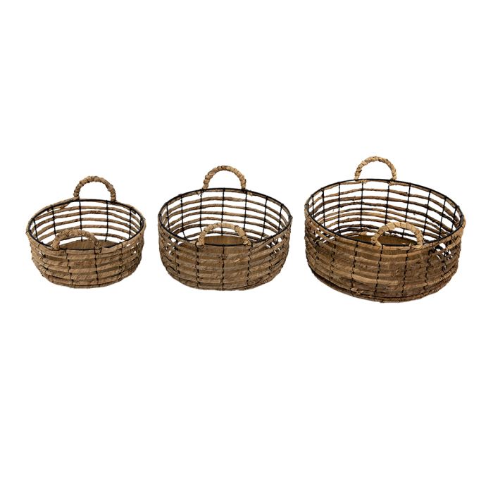 Basket (3) Ø 39x15 / Ø 34x13 / Ø 29x11 cm - set (3)