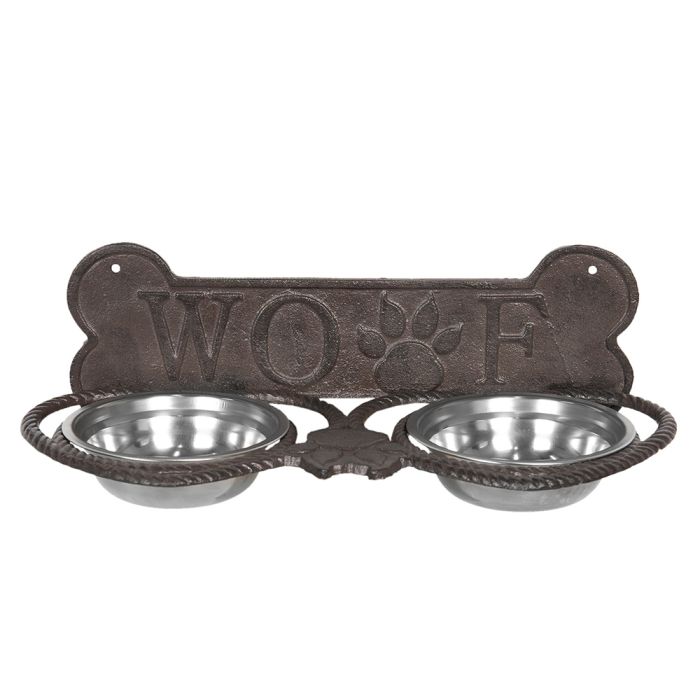 Animal food bowl 39x18x12 cm / 2x300 ml - pcs