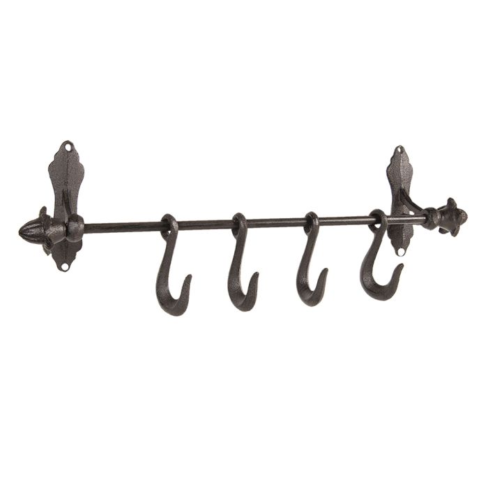 Coat rack 4 hooks 49x8x13 cm - pcs