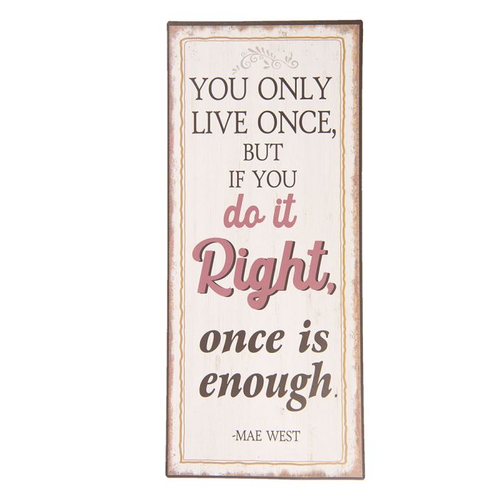 Quote board 13x1x30 cm - pcs