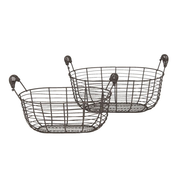 Basket (2) 35x19x16 / 30x15x14 cm - set (2) 
