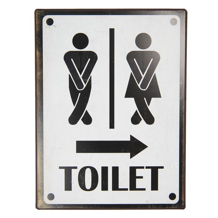 Quote board Toilet 26x1x35 cm - pcs     