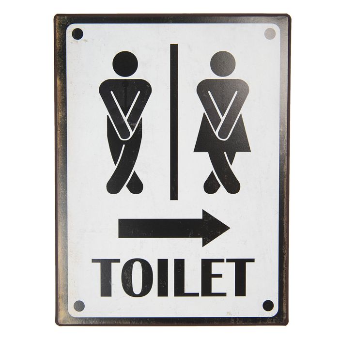 Quote board Toilet 26x1x35 cm - pcs