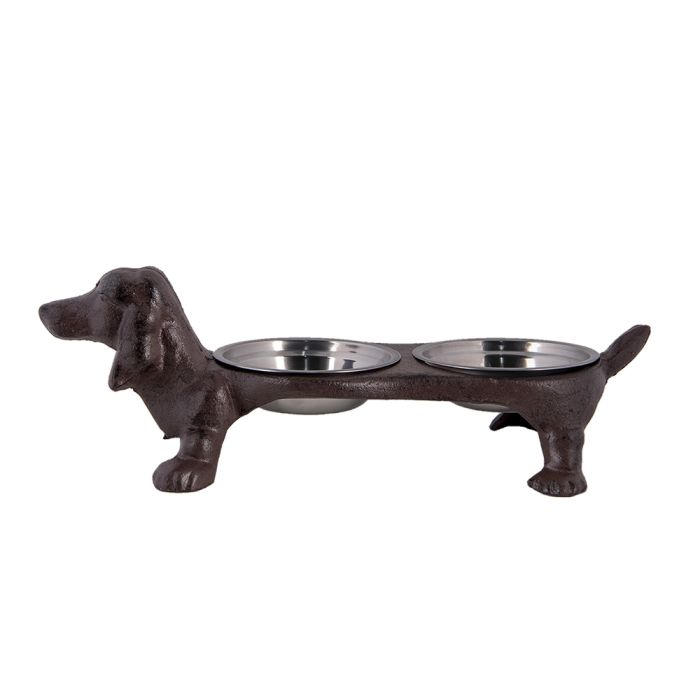 Animal food bowl 43x20x14 cm / 2x350 ml - pcs