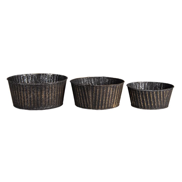 Plant Holder Ø 24x11 / Ø 21x10 / Ø 19x8 cm (set 3) - set (3)