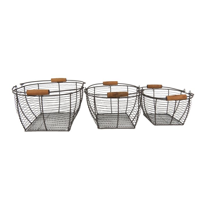 Basket (3) 35x26x14 / 31x22x13 / 27x19x12 cm - set (3) 