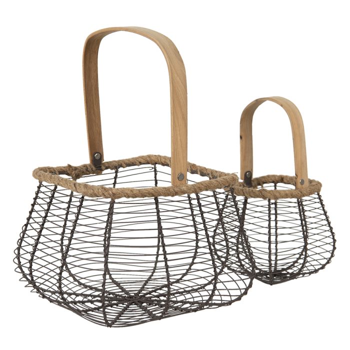 Basket (2) 23x16x16 / 13x10x12 cm - set (2)