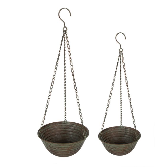 Hanging plant holder (2) Ø 25x12/62 / Ø 19x9/53 cm - set (2)