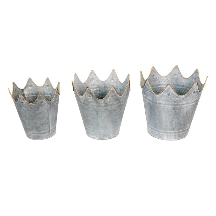 Decoration plant holder (3) Ø 29x29 / Ø 26x27 / Ø 22x24 cm - set (3)