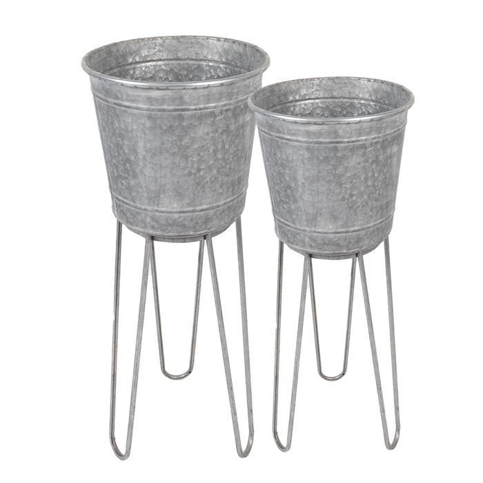 Decoration plant holder (2) Ø 35x31/87 / Ø 31x27/76 cm - set (2)