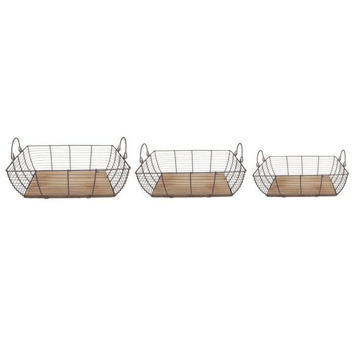 Baskets (set 3) 35x25x11 / 31x21x9 / 27x17x6 cm - set (3) 