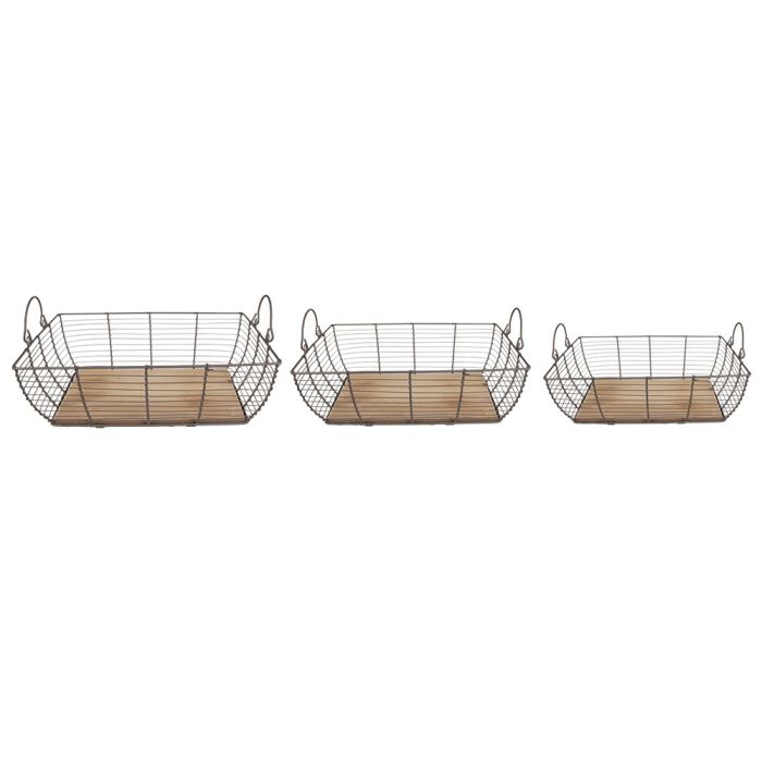 Baskets (set 3) 35x25x11 / 31x21x9 / 27x17x6 cm - set (3)