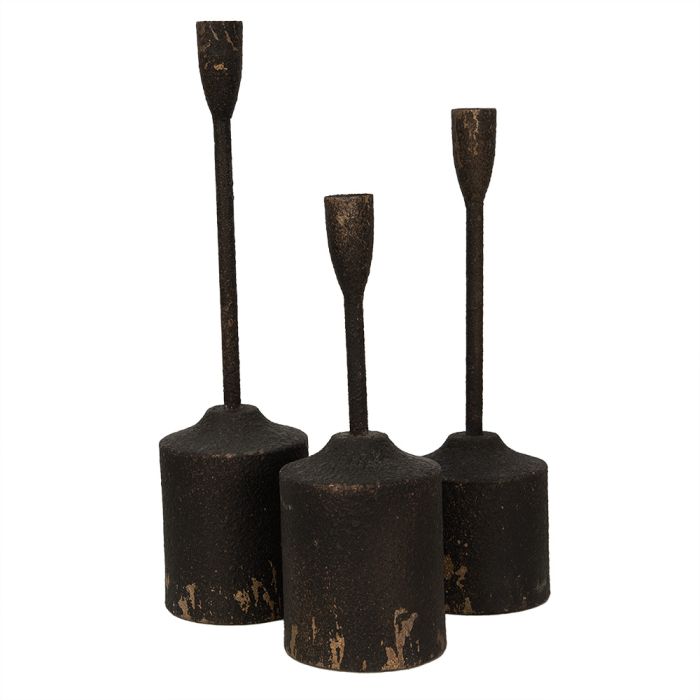 Candlestick (set 3) Ø 9x35 / Ø 9x30 / Ø 9x25 cm - set (3)