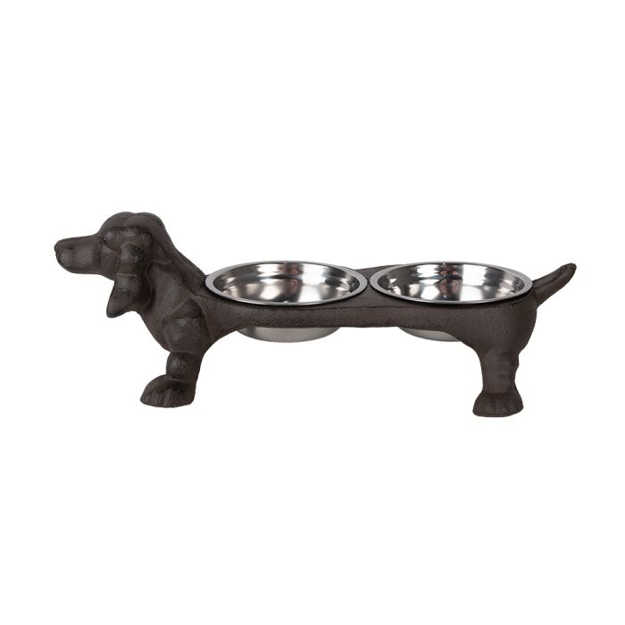 Animal food bowl 43x23x13 cm / 2x225 ml - pcs