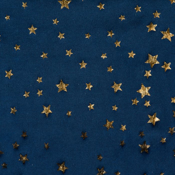 Flame Retardant Star Design Decoration Fabric blue/gold 112cmx25mtr