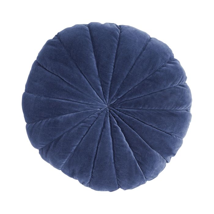 Flower Cushion blue dia40x10cm