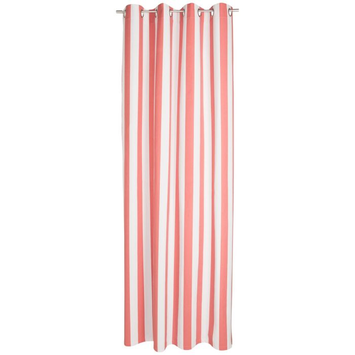 Mireille curtain coral red 140 cm x 260 cm 8 rings